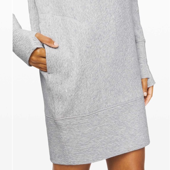 Lululemon Women's Along The Way Dress Heathered Core Ultra Light Grey Size Small - Picture 4 of 9